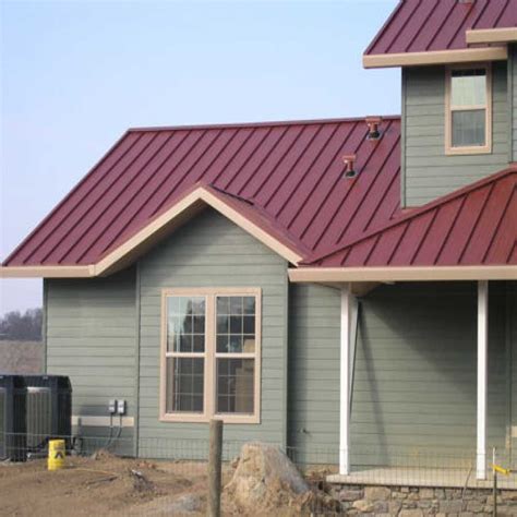 house paint colors with red metal roof|residential steel roofing colors.